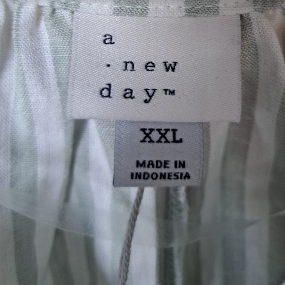 NWT A New Day (Target) striped hi-lo boho top blouse 3/4 sleeves ladies XXL - Picture 5 of 7